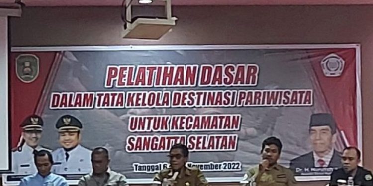 Dinas Pariwisata (Dispar) Kutai Timur (Kutim) bekerja sama dengan Pusat Studi Kebijakan Nasional, menggelar Pelatihan Dasar Tata Kelola Destinasi Pariwisata di Royal Victoria Sangatta.