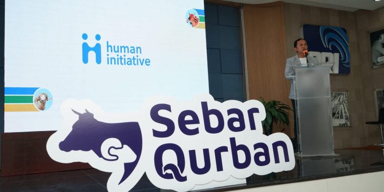 Human Initiative resmi luncurkan program qurban tahunan dengan nama Sebar Qurban, di kantor RRI, Jakarta Pusat (6/6/2023). Human Initiative targetkan penerima manfaat program qurban 2023 hingga 329.724 jiwa.